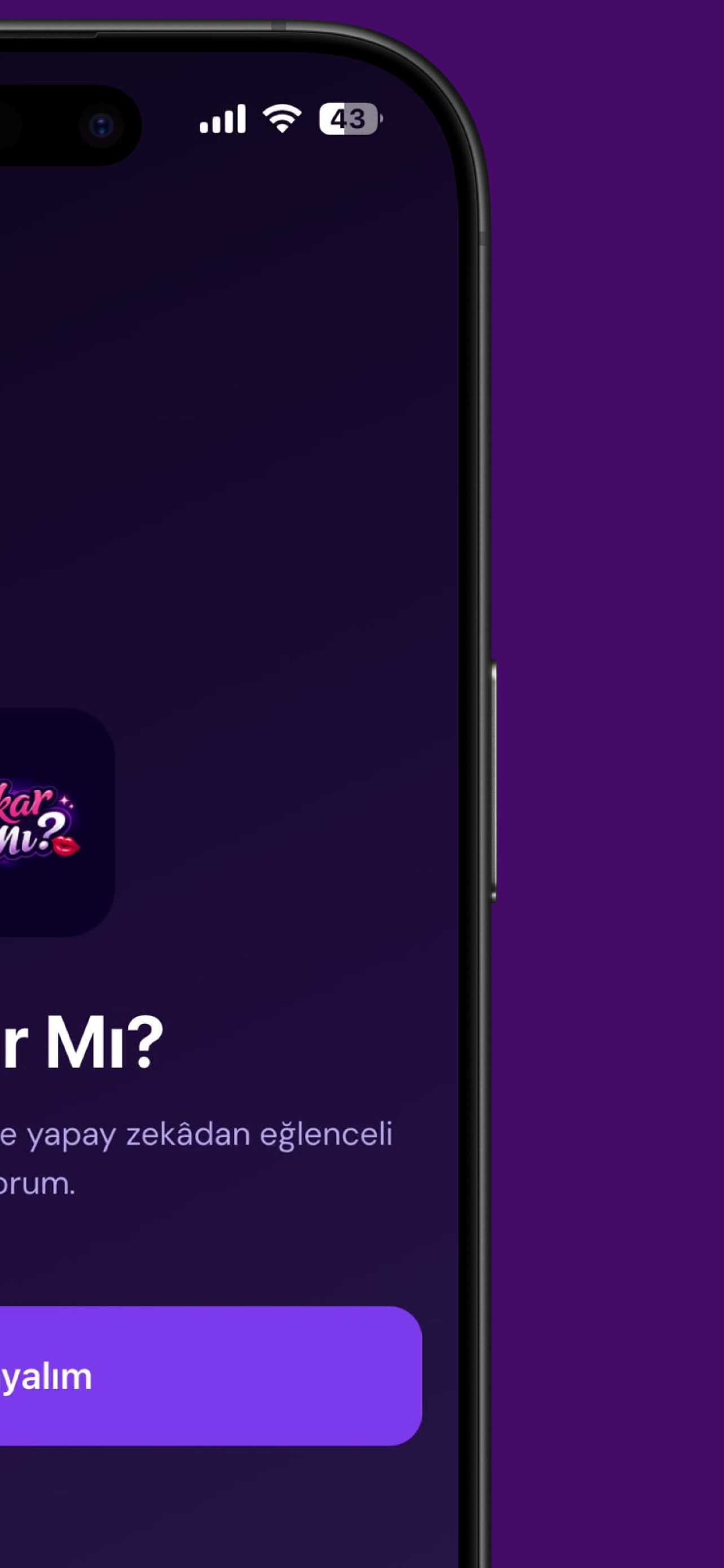 Bakar Mı? ana sayfa ekranı